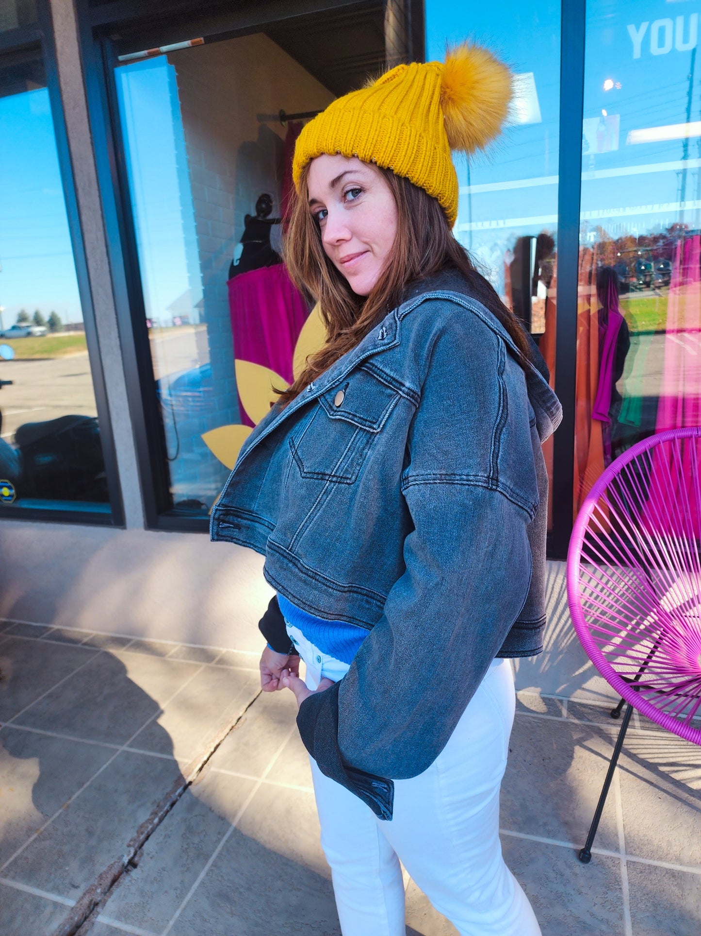 Always Real Hooded Denim Jacket