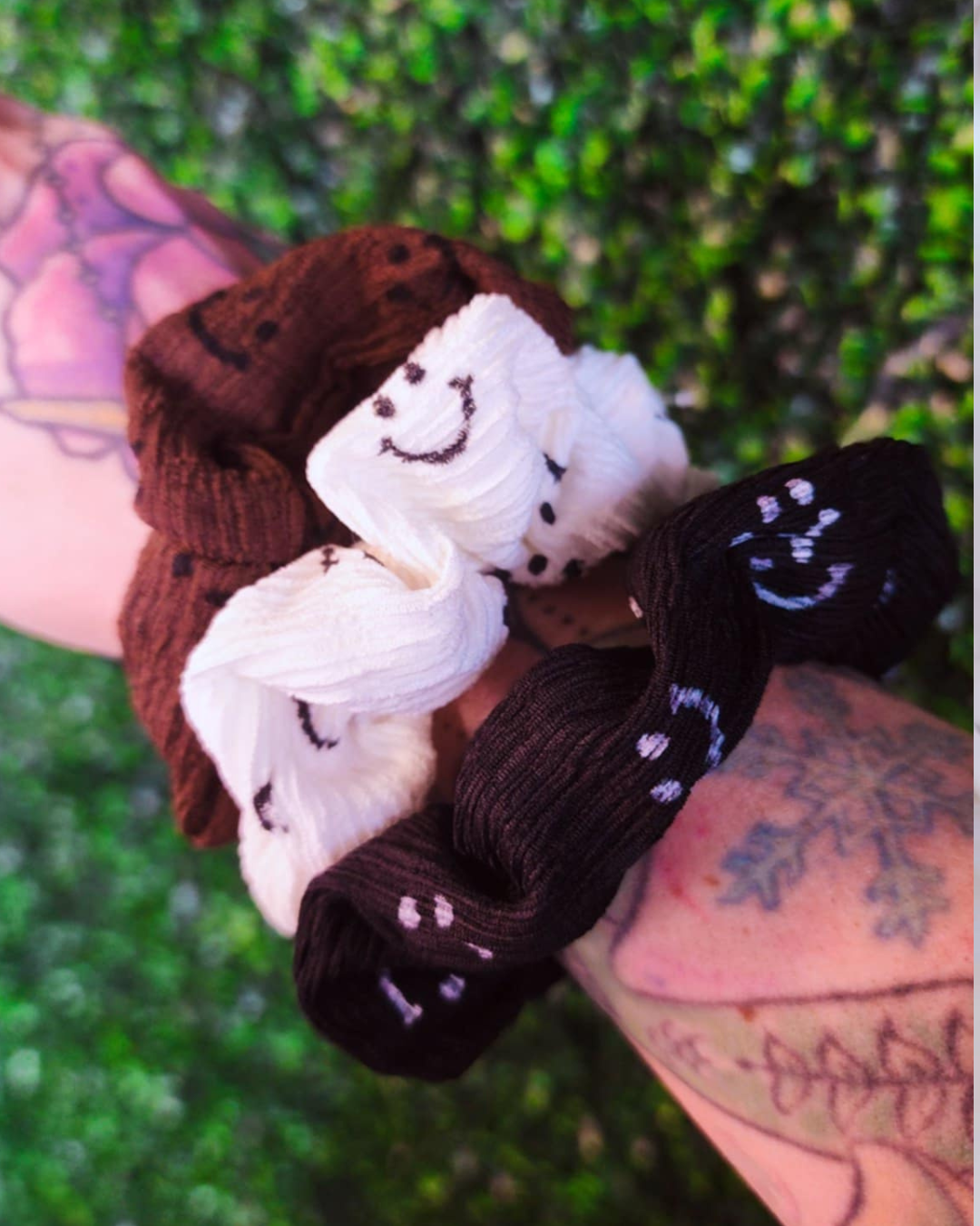 Smiley Face Hair Scrunchies