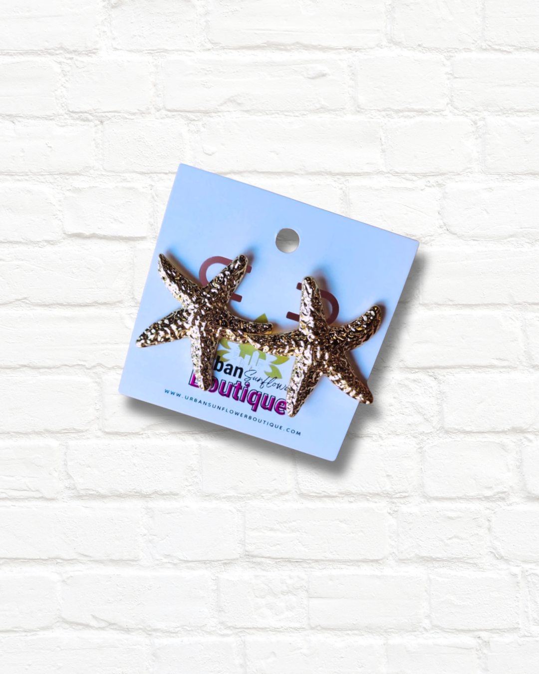 Gold Starfish Earrings