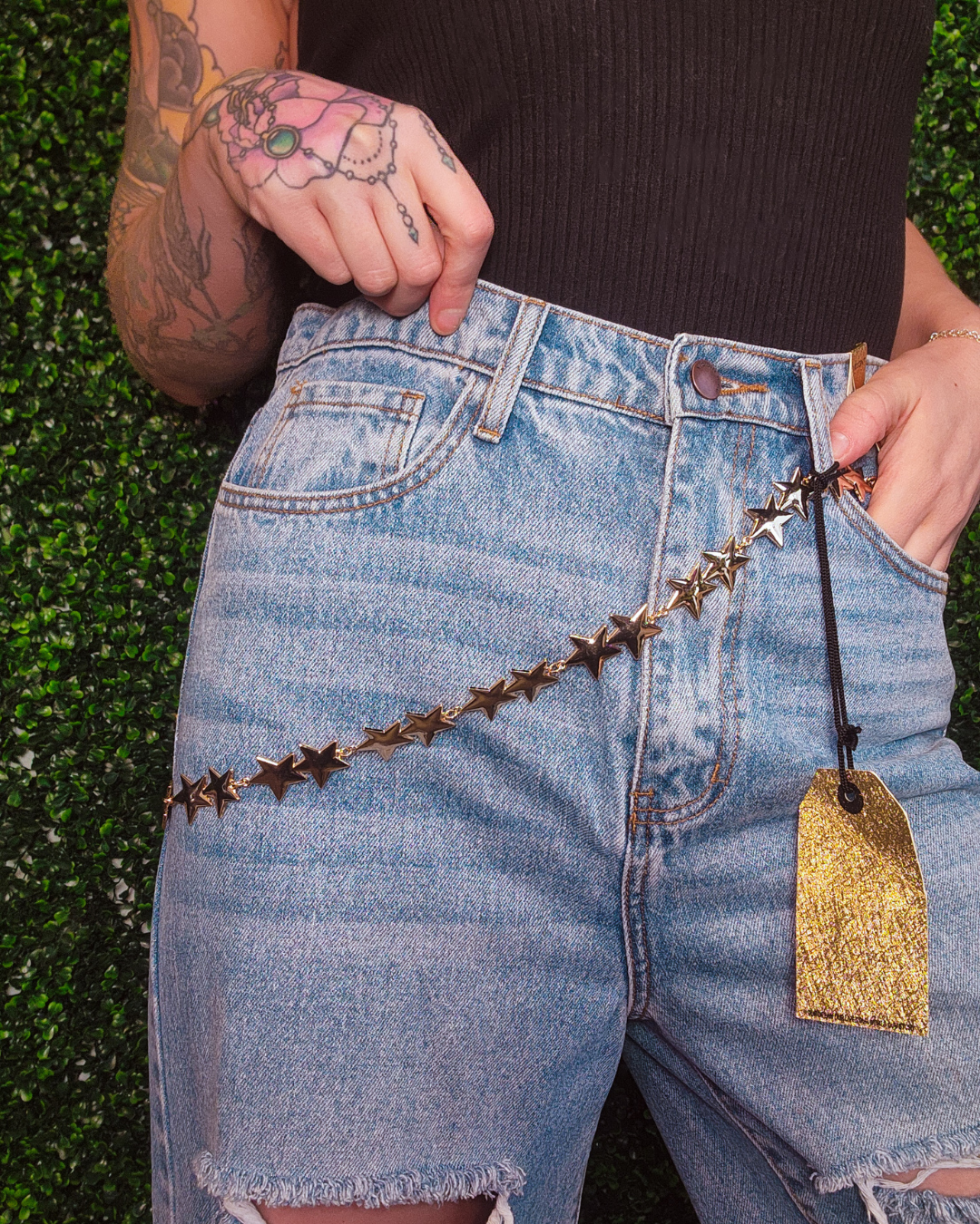 Star Link Gold Chain Belt