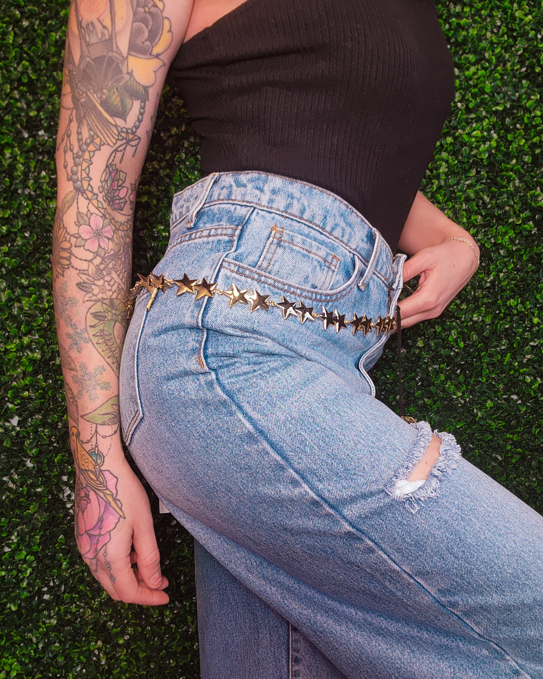 Star Link Gold Chain Belt