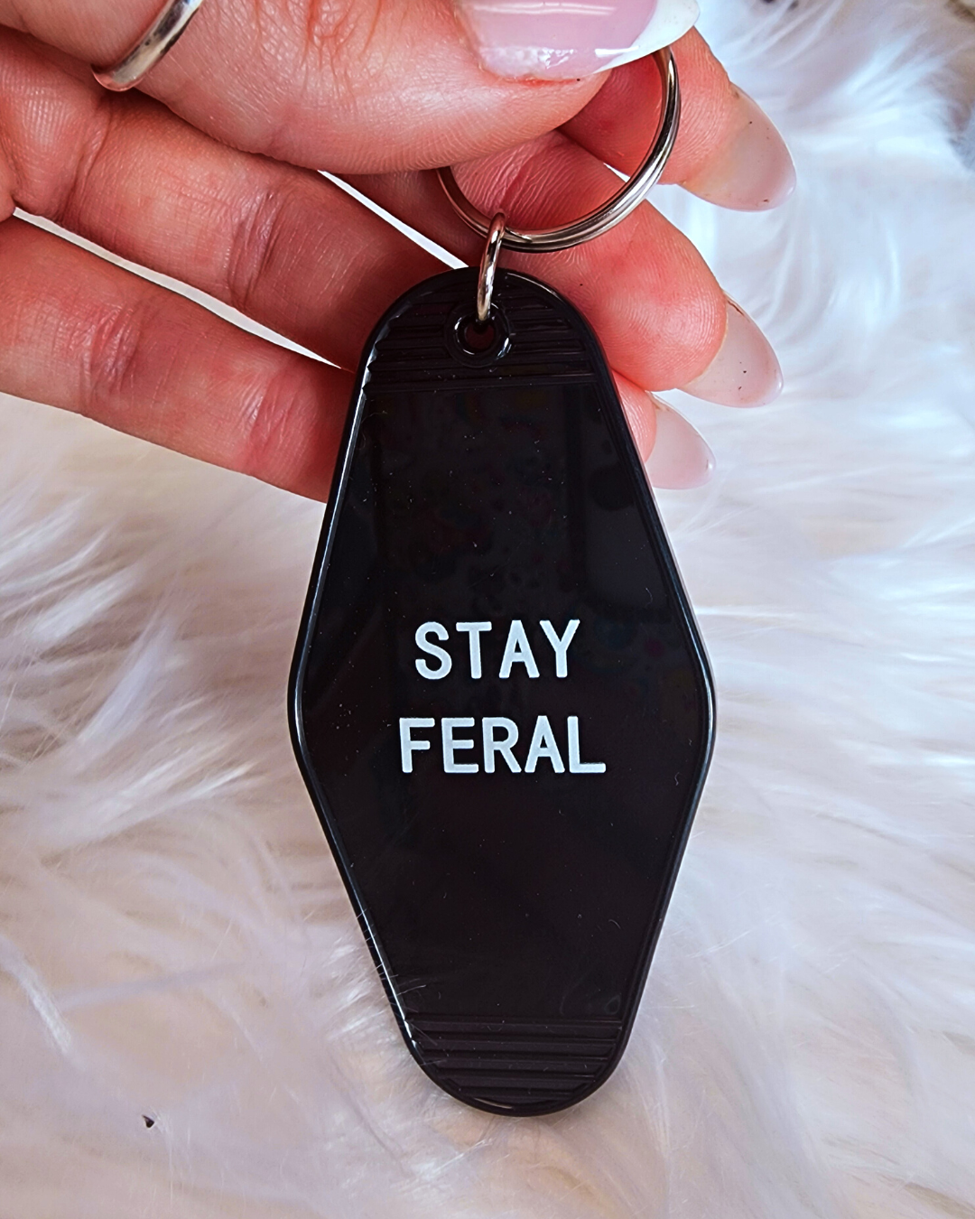 Stay Feral Keychain