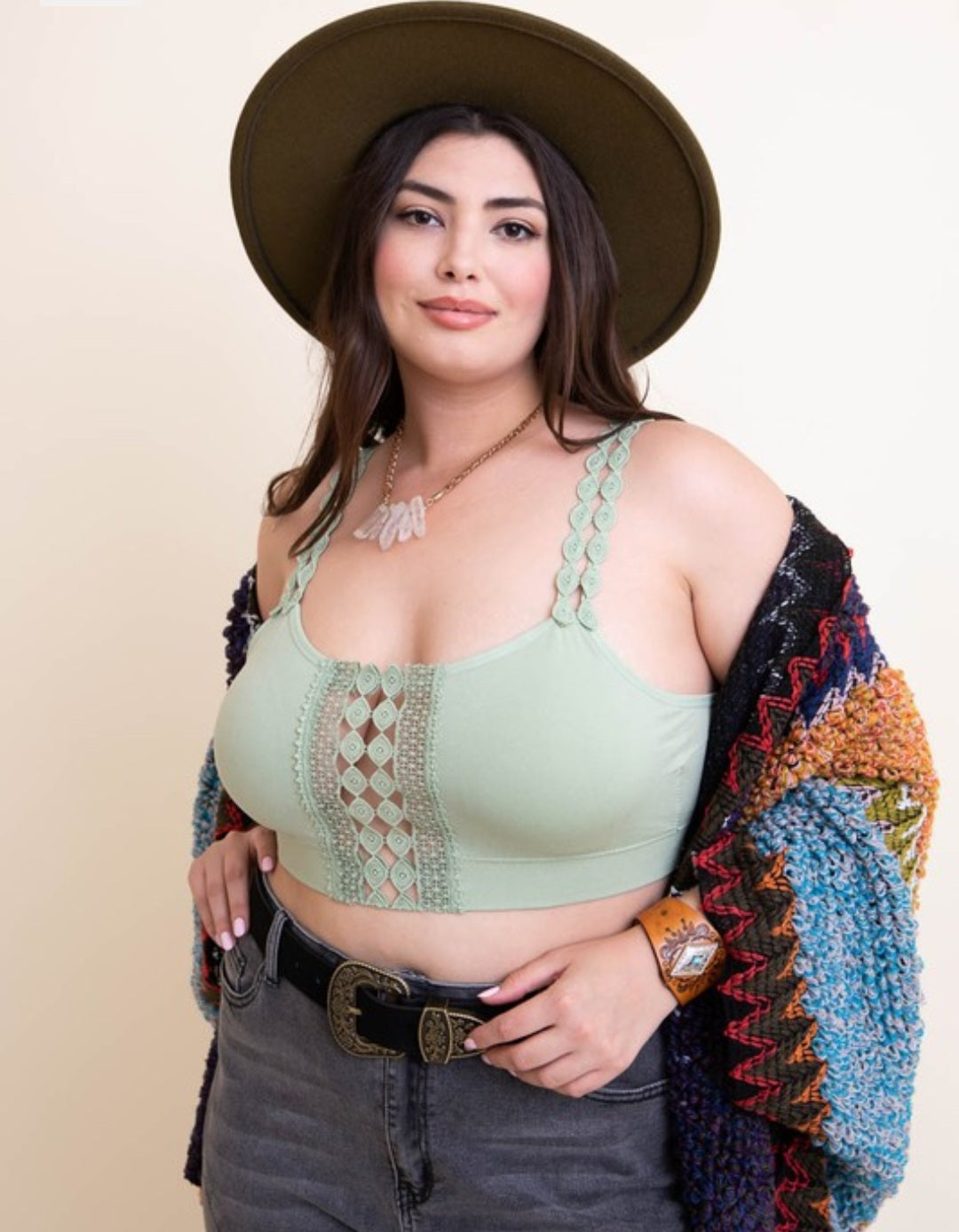 Curvy Sage Vegas Babe Top