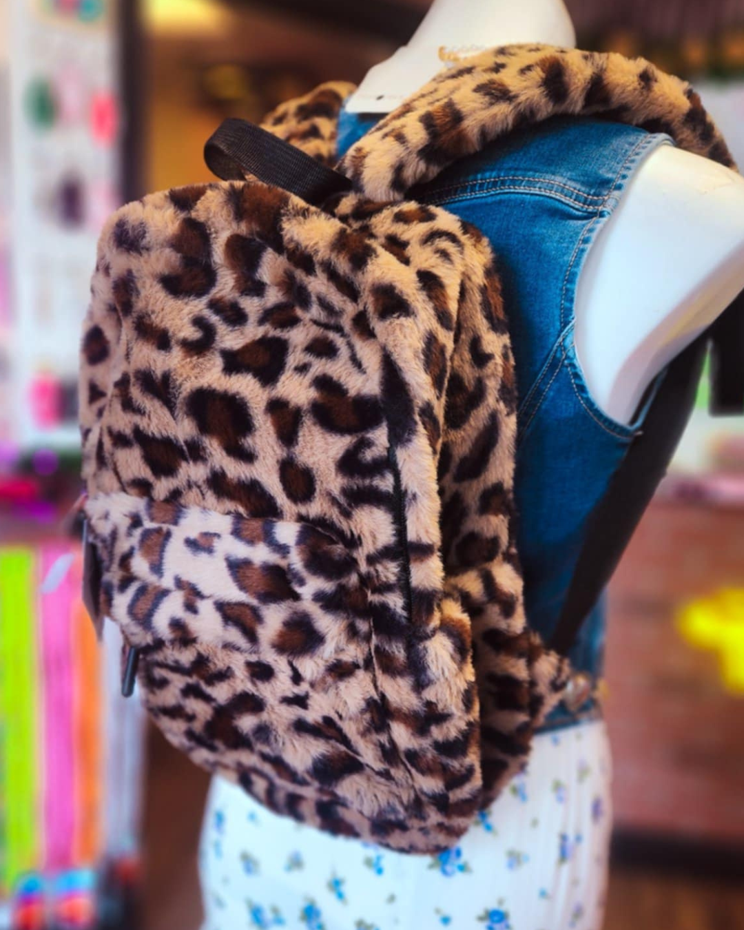 Fuzzy Cheetah Backpack