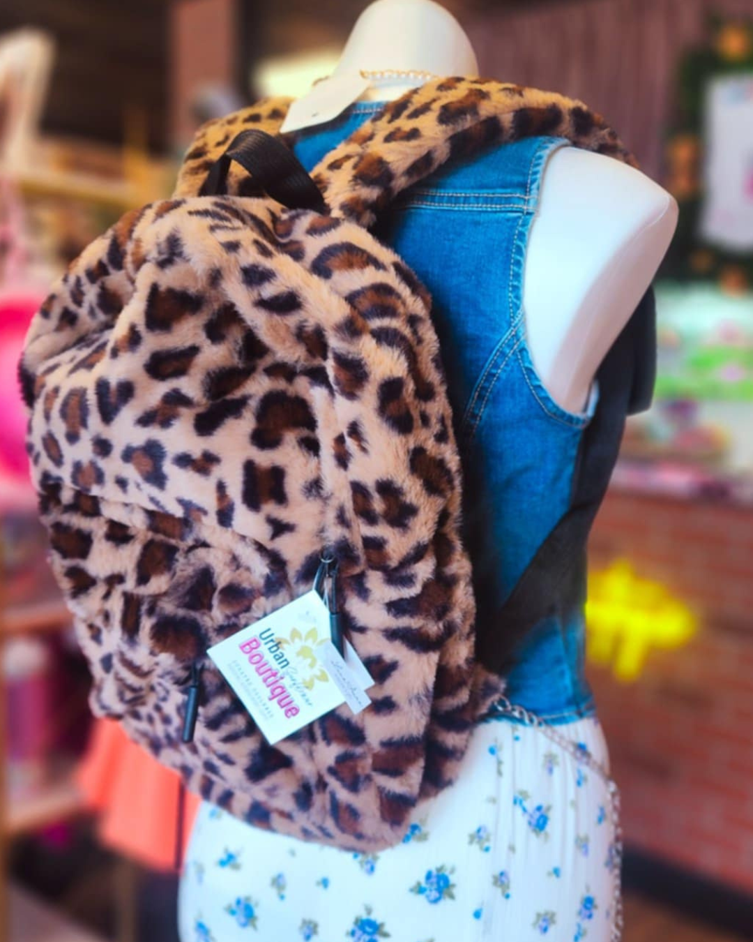 Fuzzy Cheetah Backpack