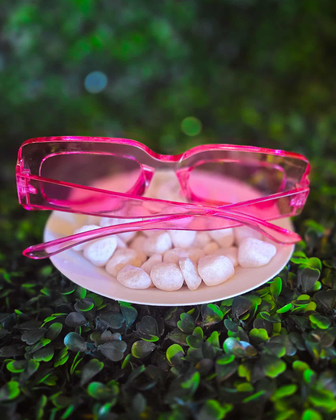 Sun Burst Chunky Translucent Hot Pink Sunnies