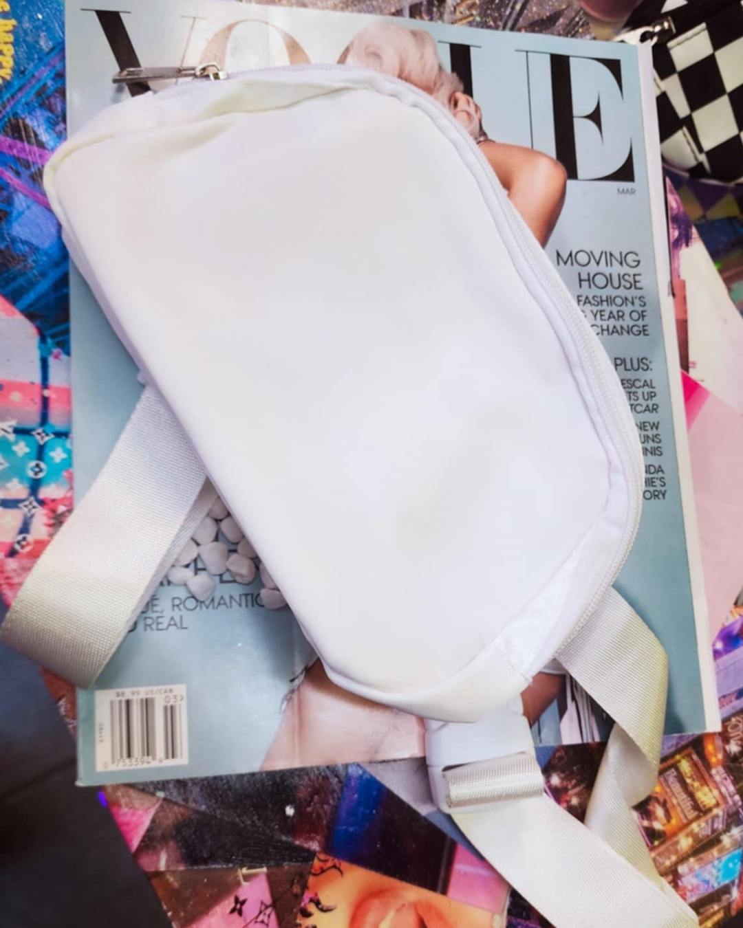 White Crossbody Belt Bag