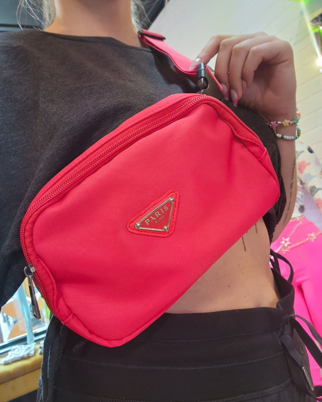 Red WKND In Paris Belt Bag