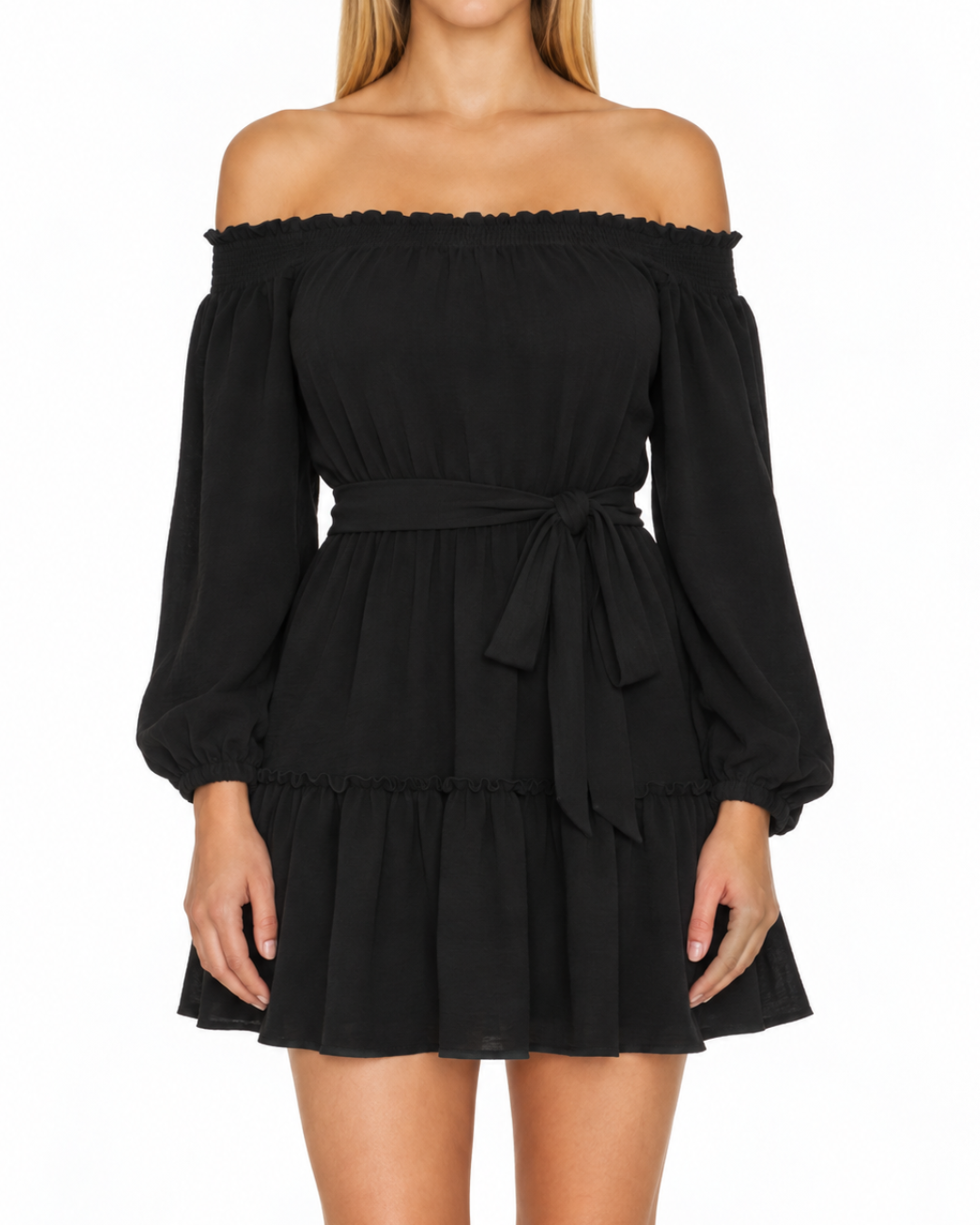 Lead the Way Off Shoulder Dress
