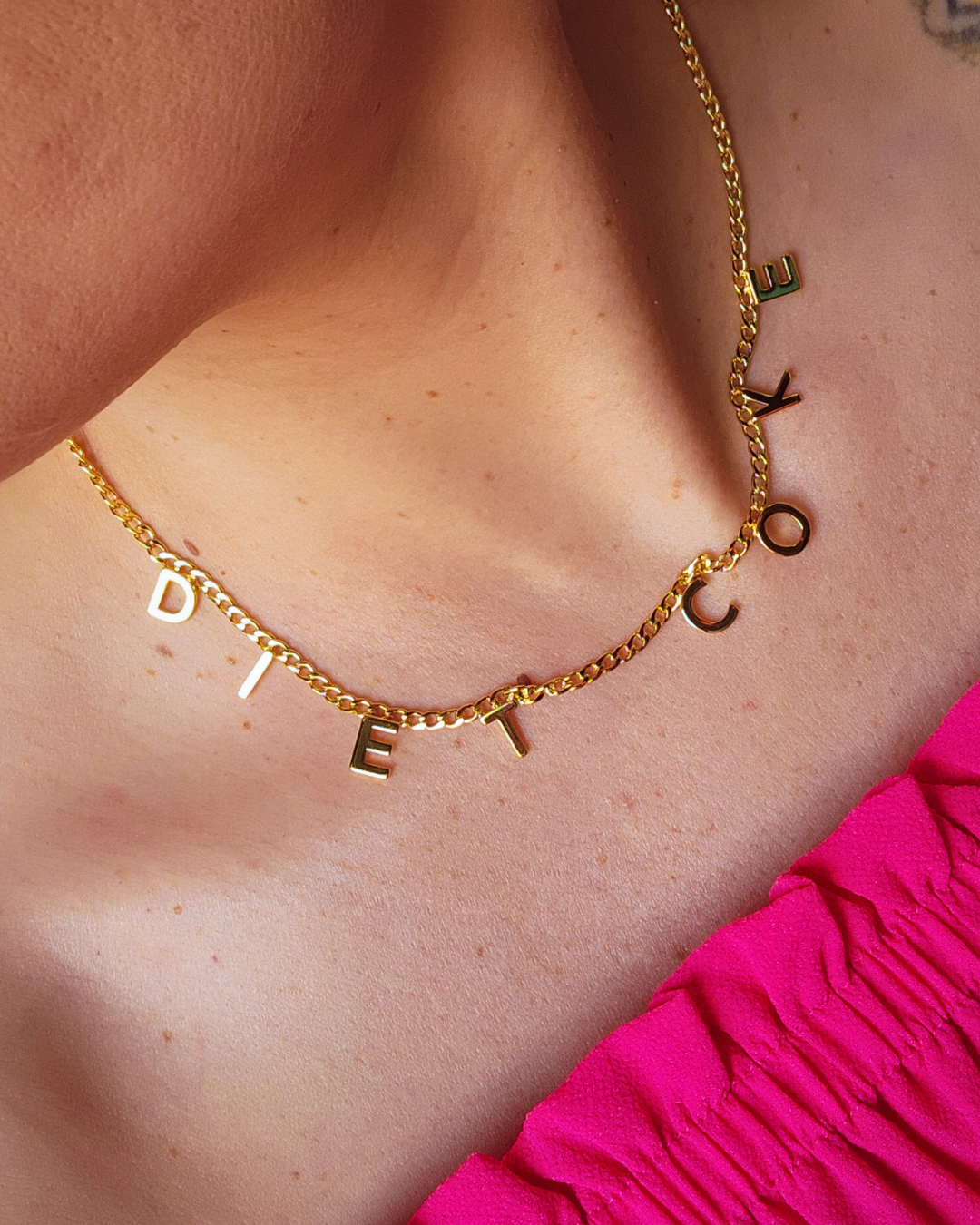 Gold Diet Coke Necklace