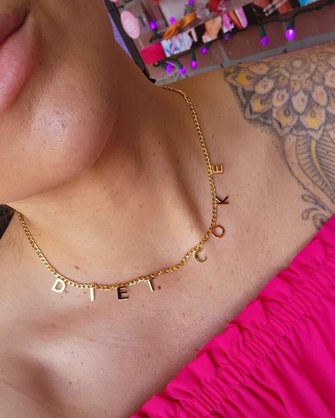 Gold Diet Coke Necklace