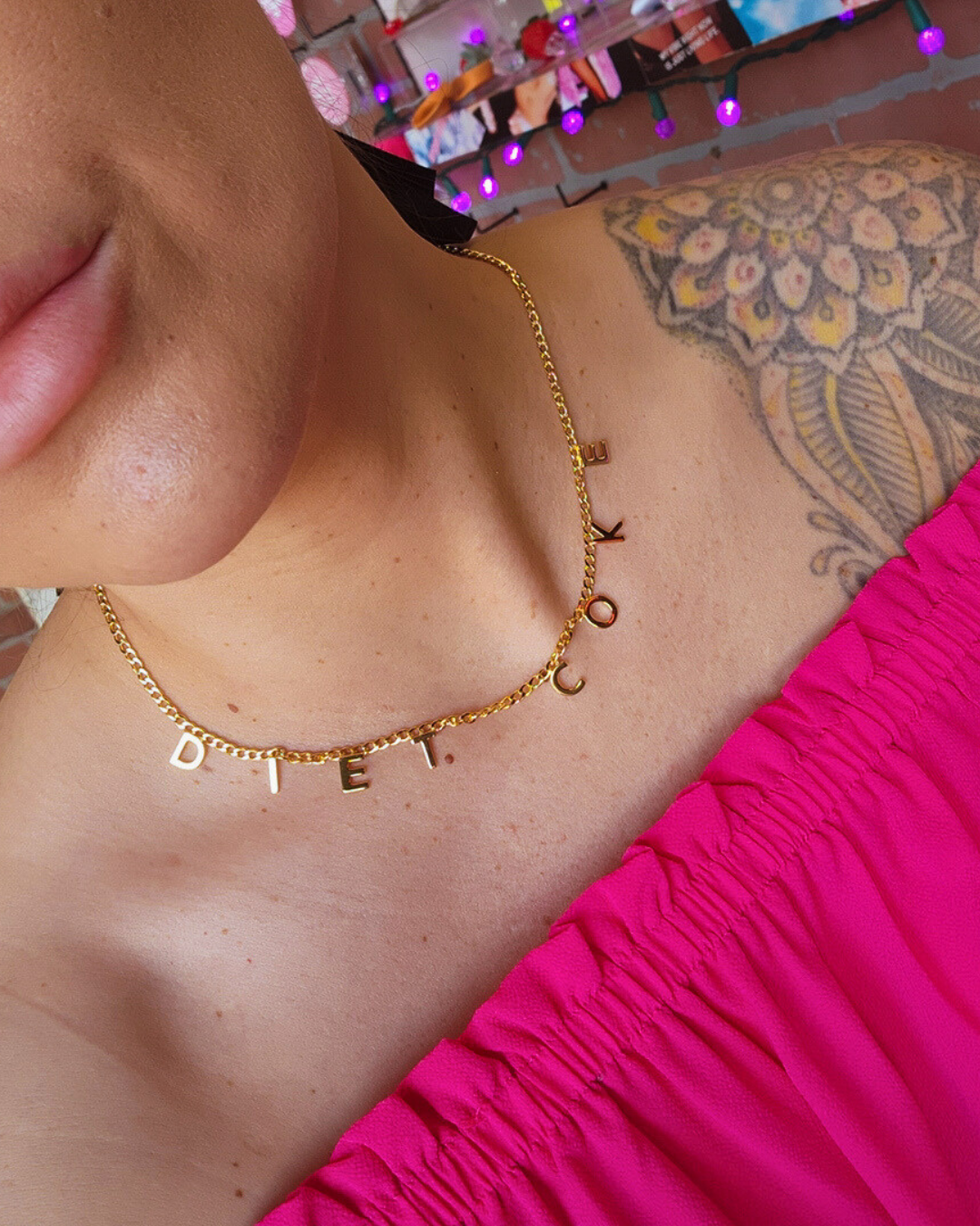 Gold Diet Coke Necklace