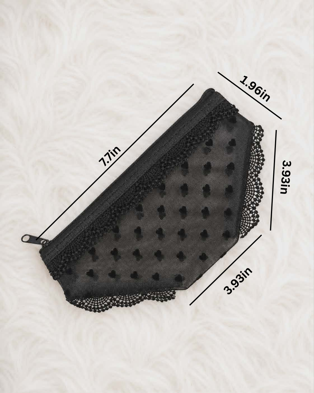 Black Heart Panty Coin Purse