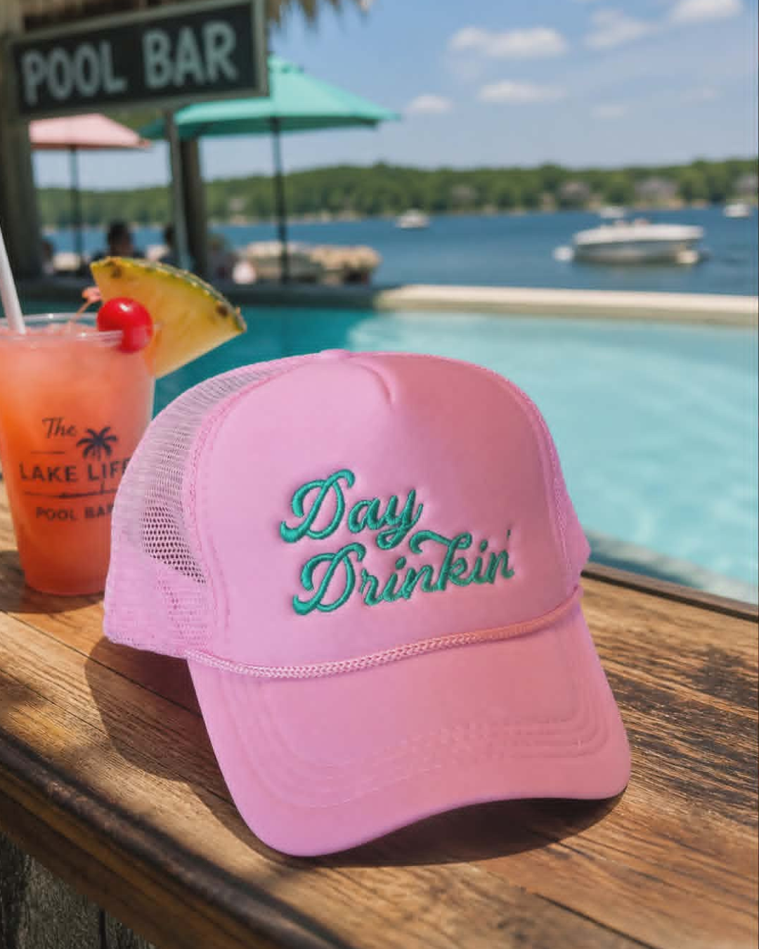 Pink Day Drinkin' Trucker Hat