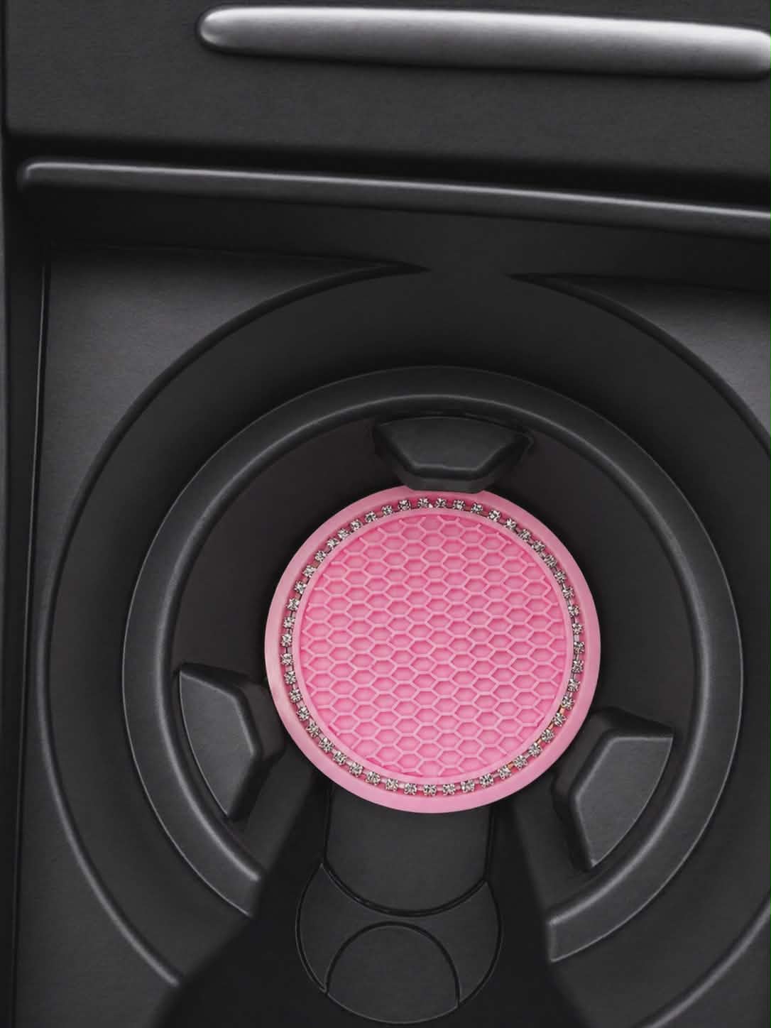 Pink Rhinestone Car Coaster
