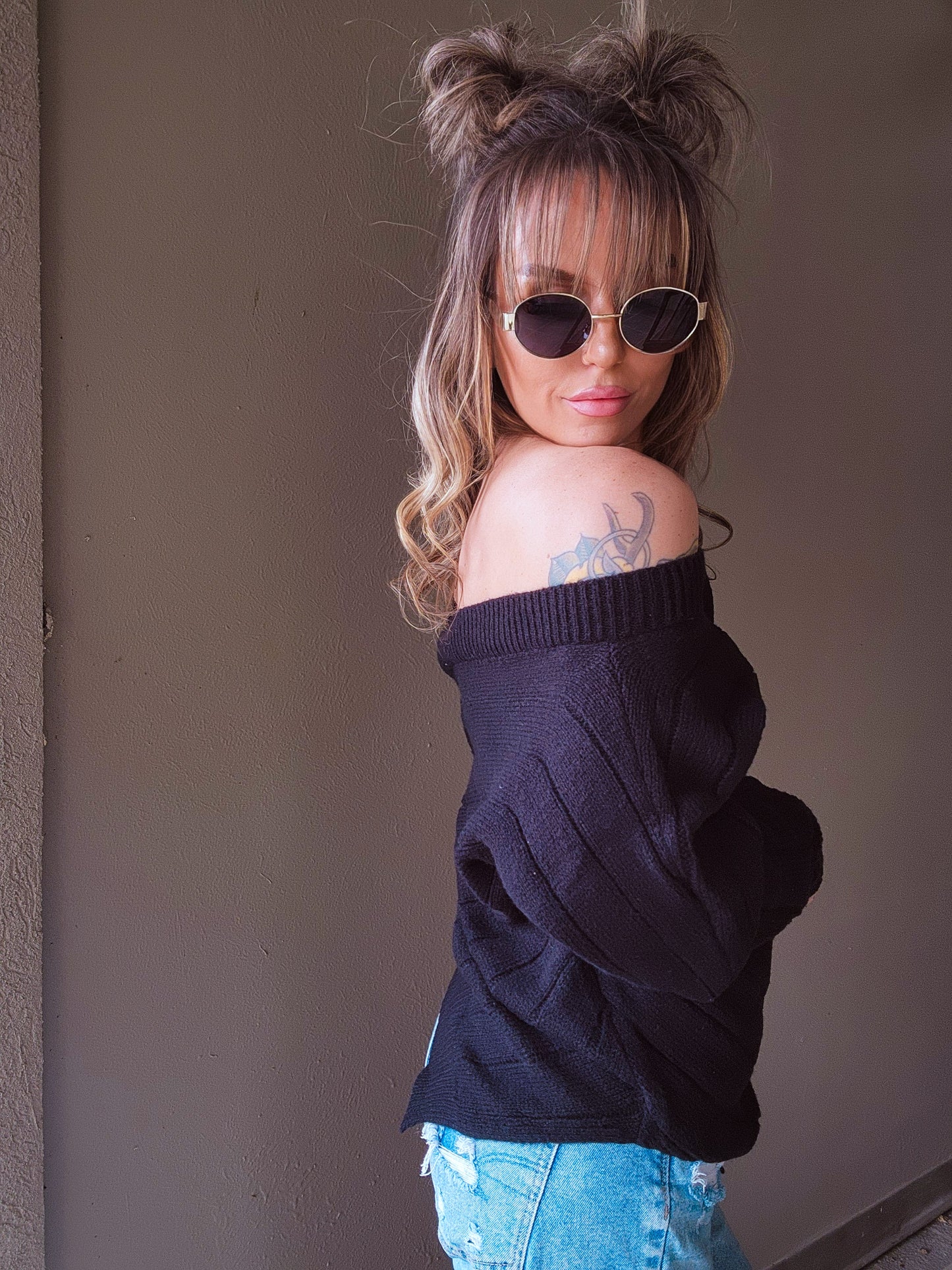 All to Myself Asymmetrical Hem Sweater