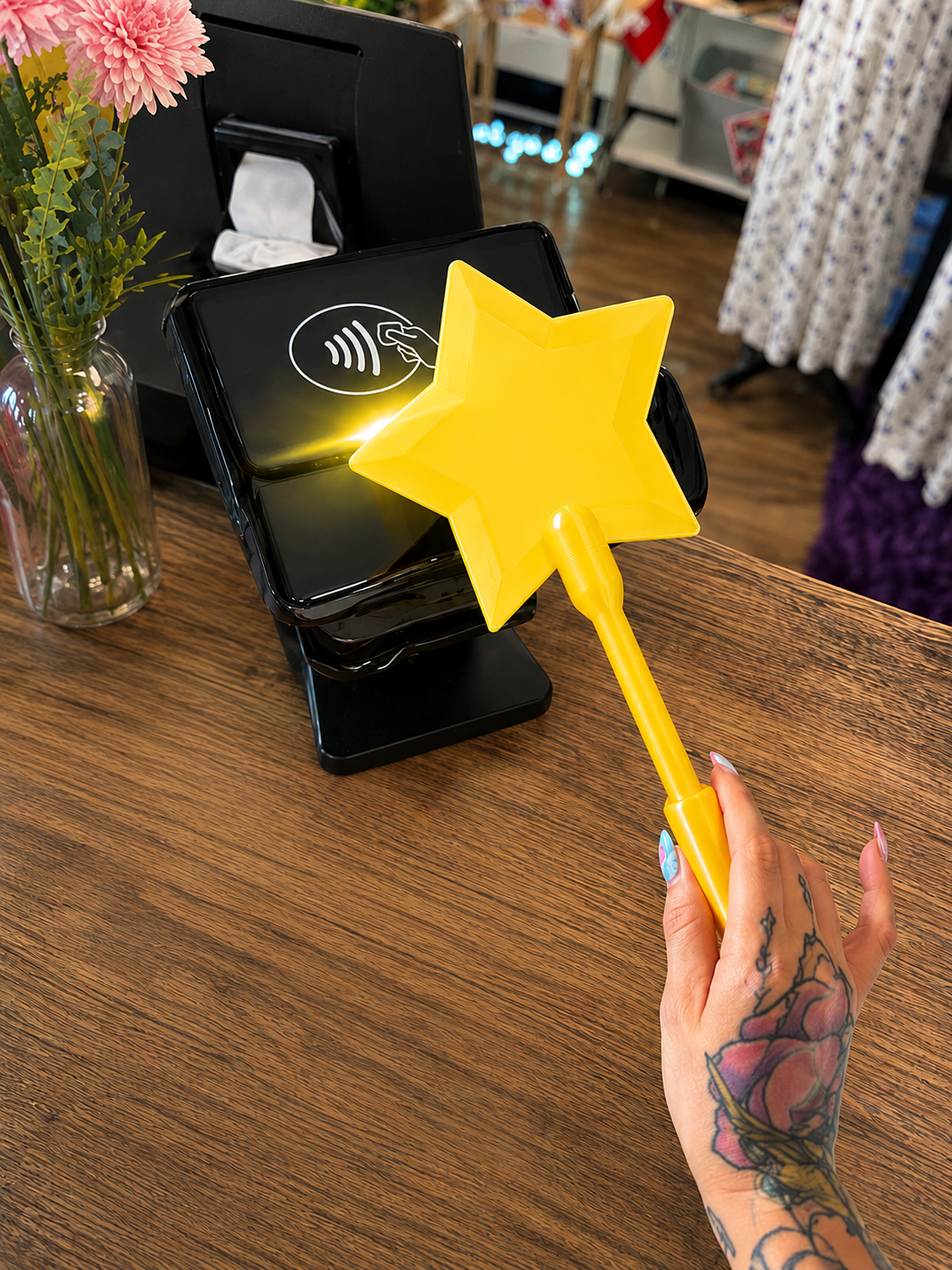 Yellow Star Tap To Pay Credit Card Magic Wand