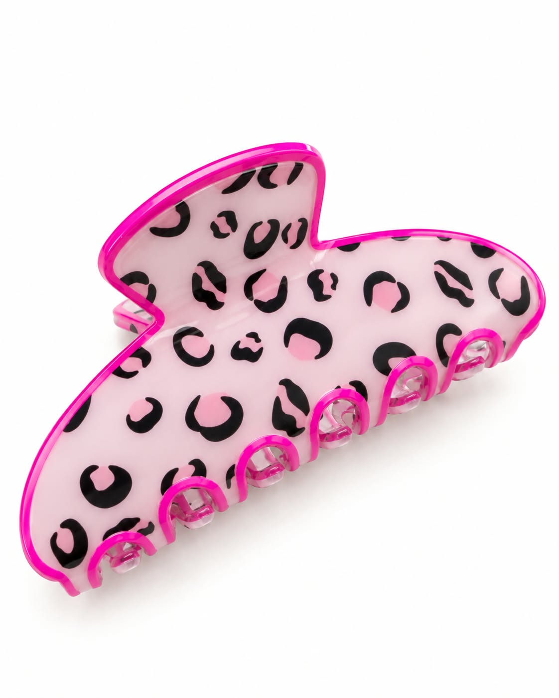 Pink Leopard Claw Clip