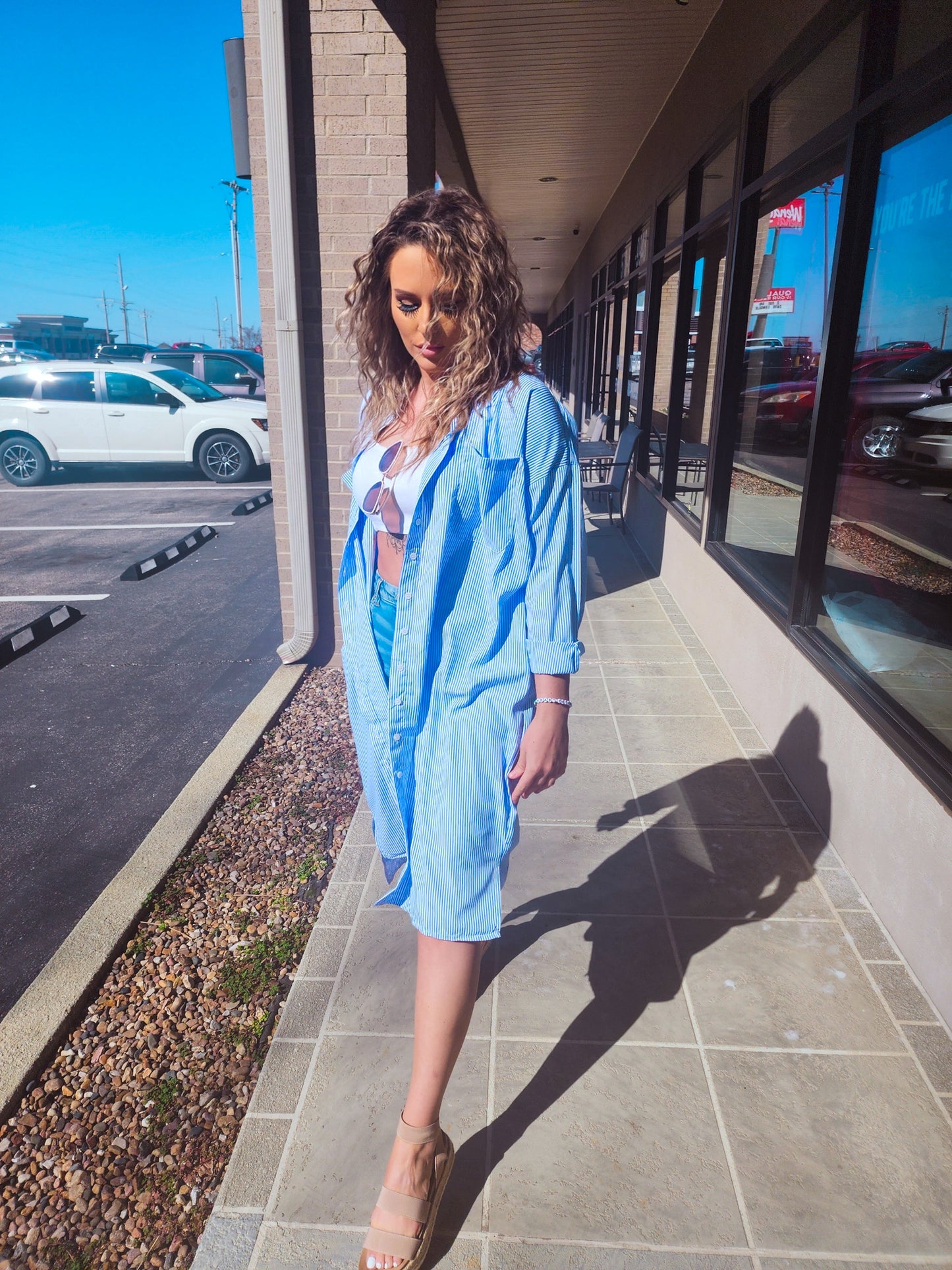 Risky Business Oversized Button Up