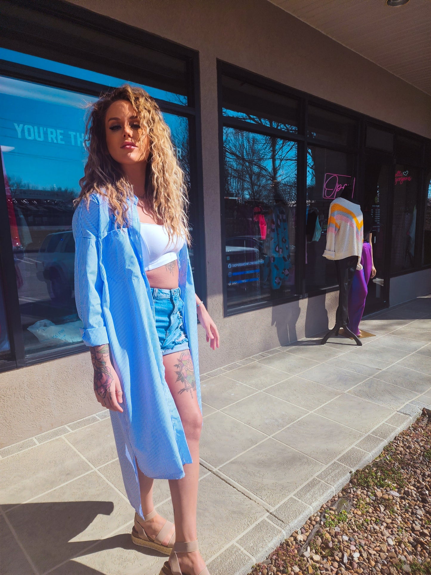 Risky Business Oversized Button Up