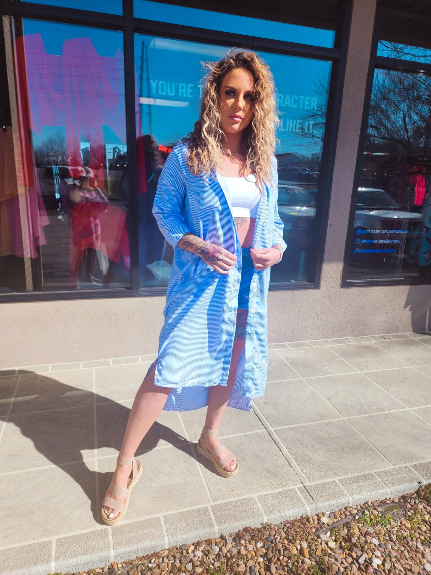 Risky Business Oversized Button Up