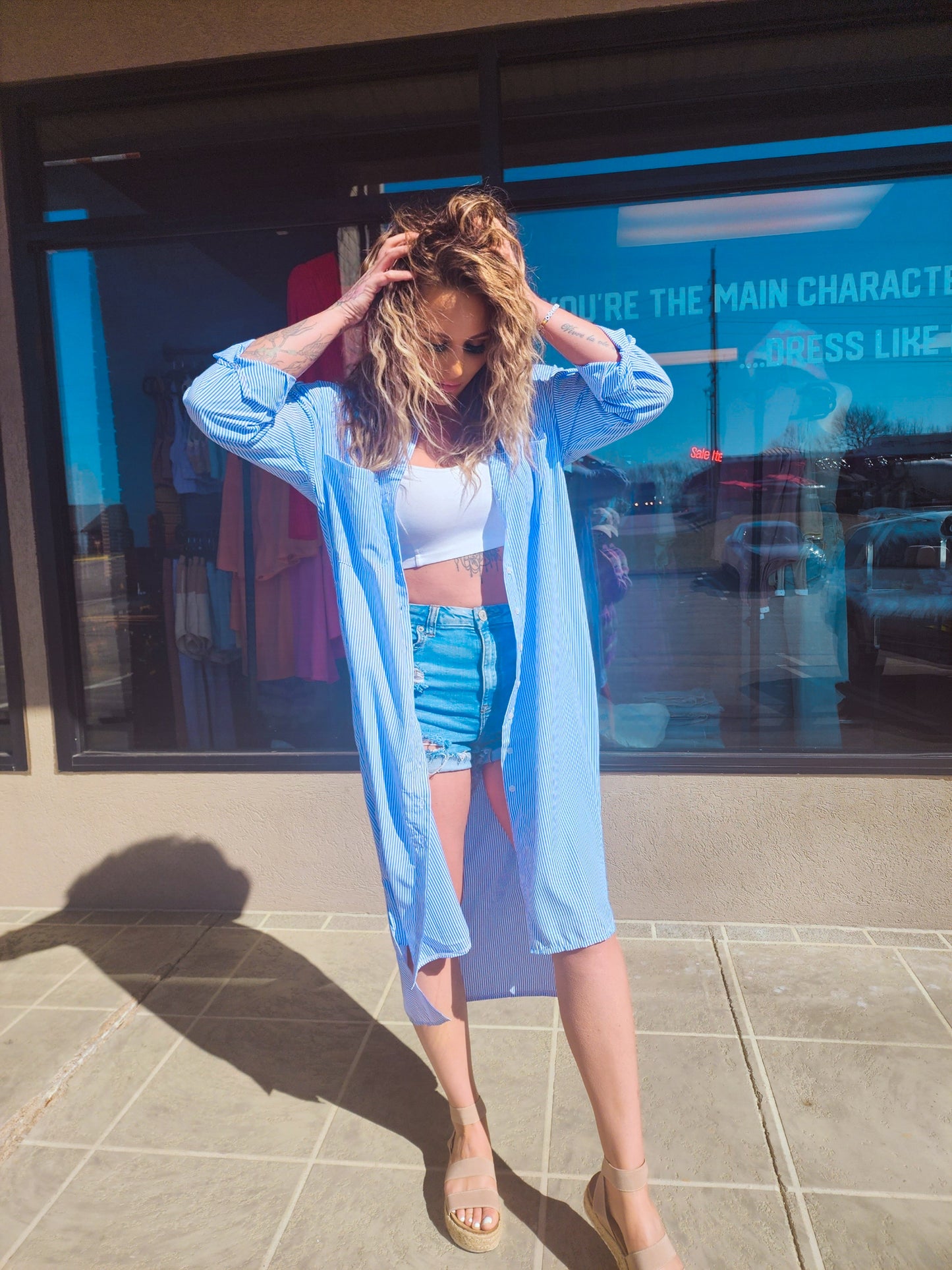 Risky Business Oversized Button Up