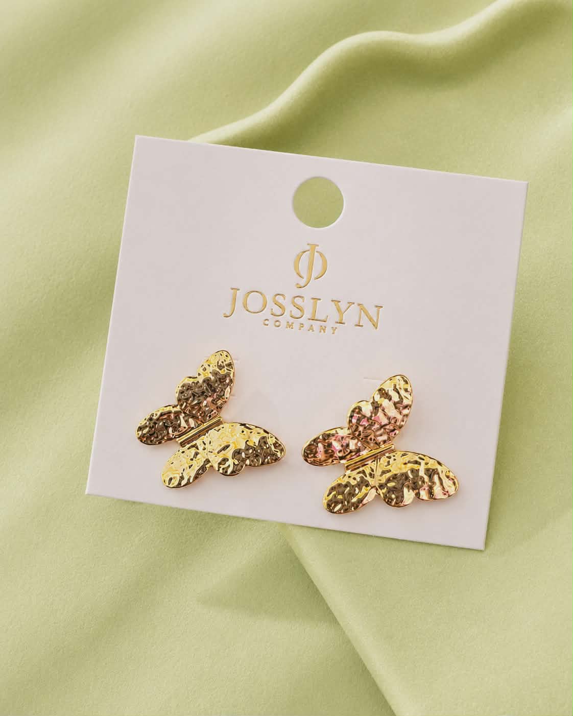 Golden Butterfly Stud Earrings