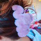 Fuzzy Large Squiggle Claw Clip- Pink