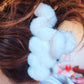 Fuzzy Large Squiggle Claw Clip- White