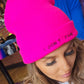 Hot Pink Don't Care Beanie