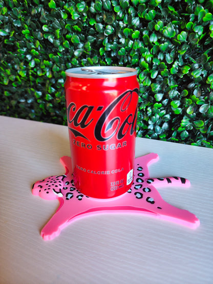 Pink Leopard Coaster