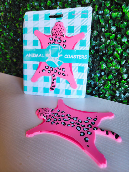Pink Leopard Coaster
