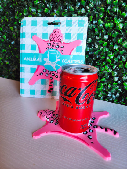 Pink Leopard Coaster