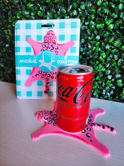 Pink Leopard Coaster