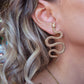 Gold Toned Midnight Serpent Earrings