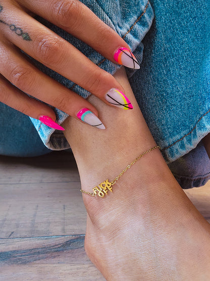 Gold Eff Off Anklet