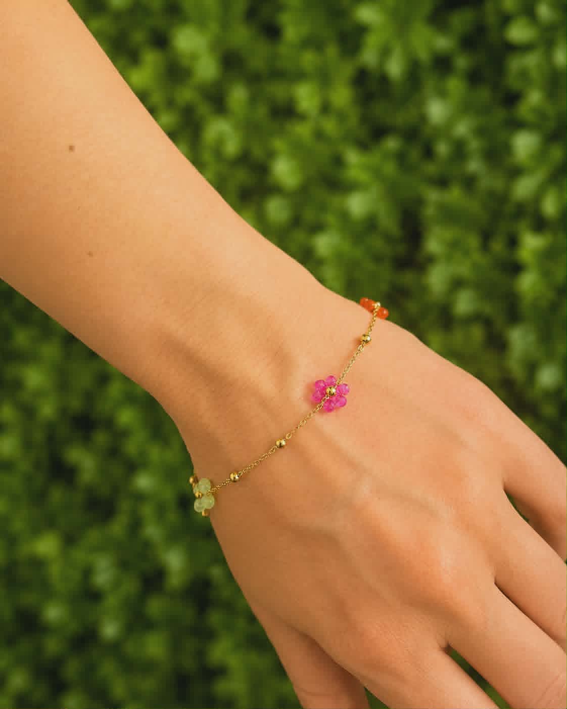 Wildflower Daydream Beaded Charm Bracelet