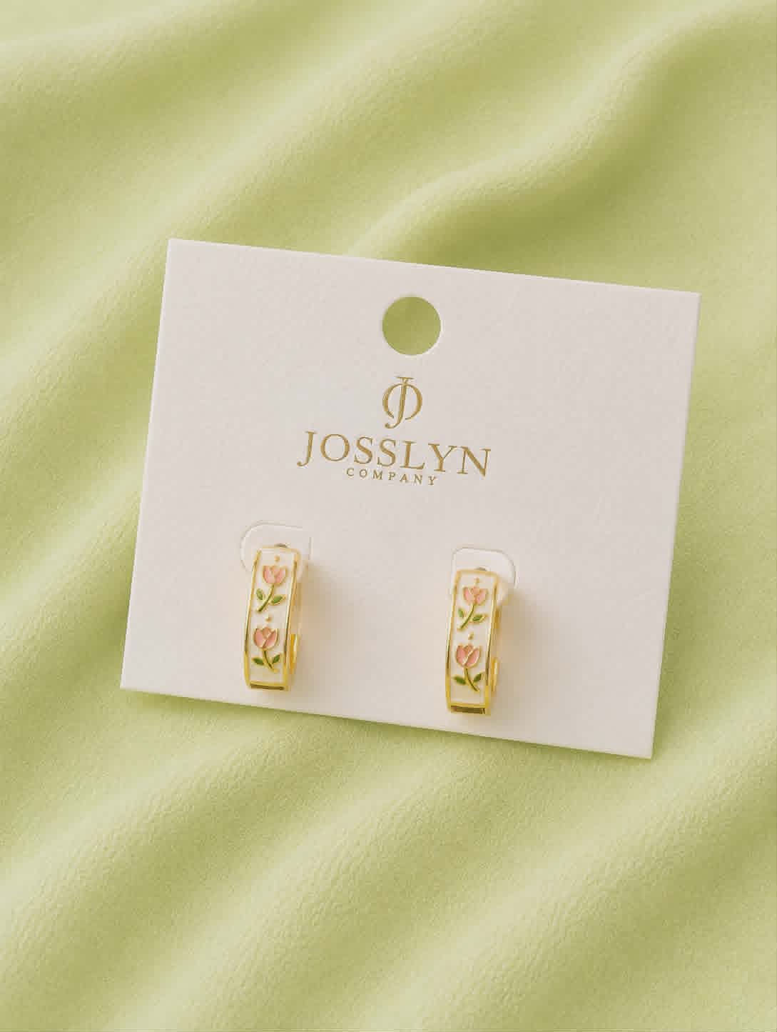 Vintage Tulip Hoop Earrings