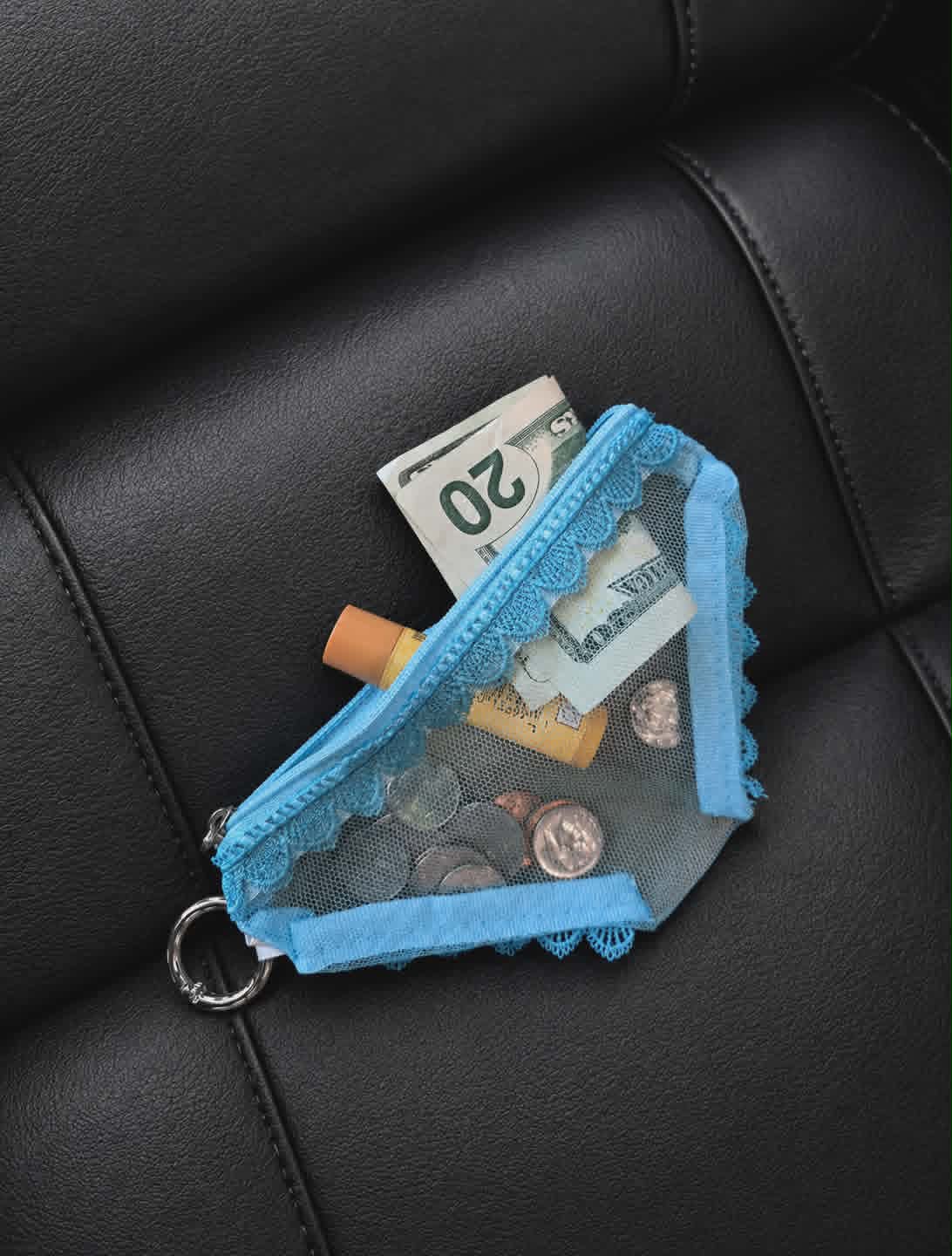 Baby Blue Panty Coin Purse