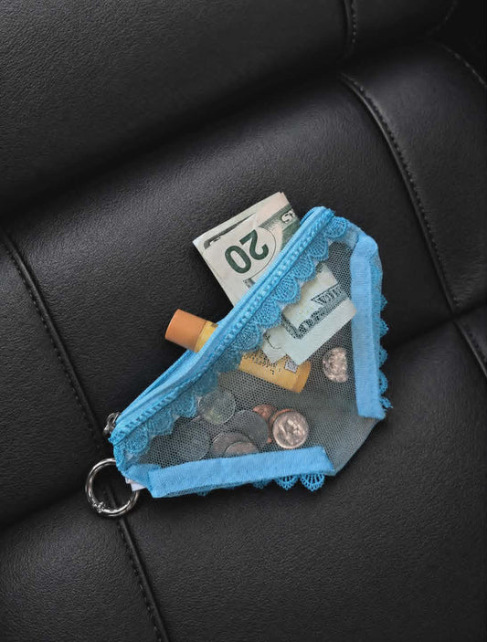 Baby Blue Panty Coin Purse