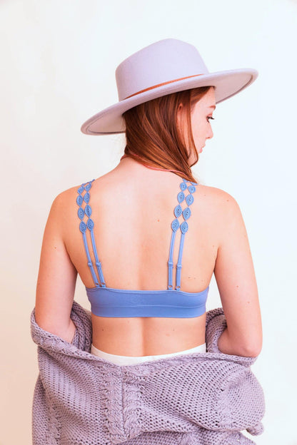 Blue Vegas Babe Top Bralette