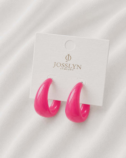 Retro Pop Chunky Hoop Earrings