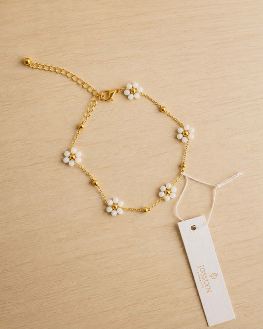Daisy Daydream Beaded Charm Bracelet