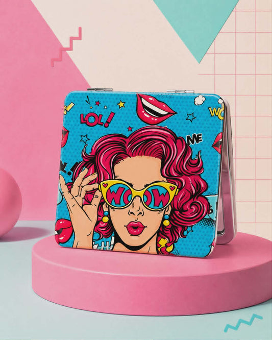 Pop Art Wow Mini Pocket Mirror