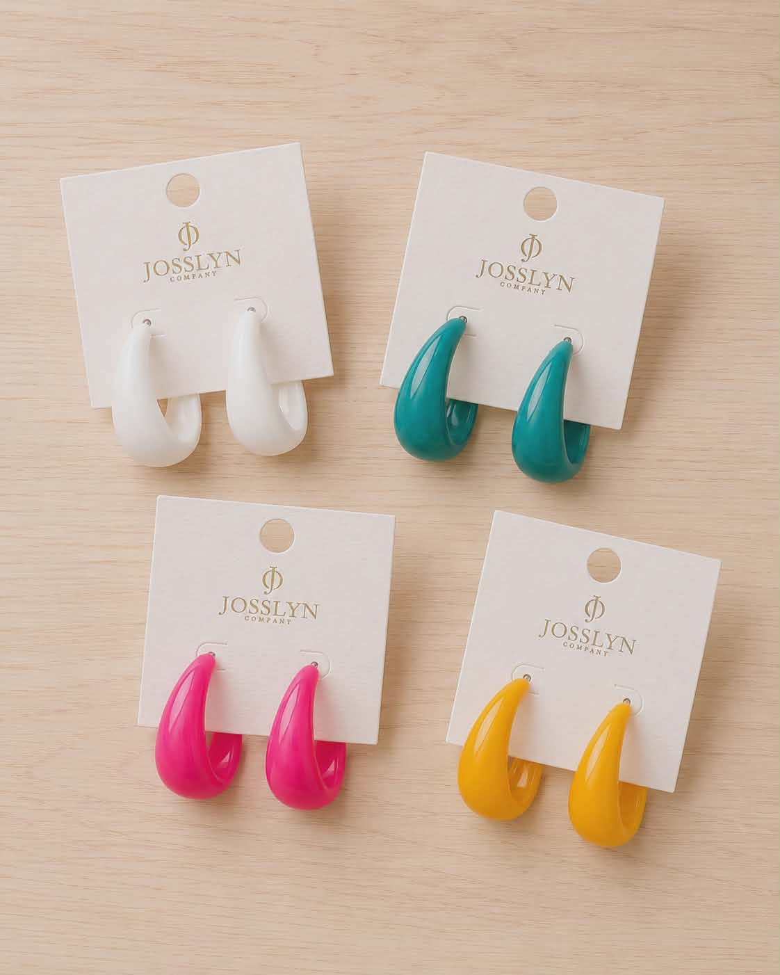 Retro Pop Chunky Hoop Earrings