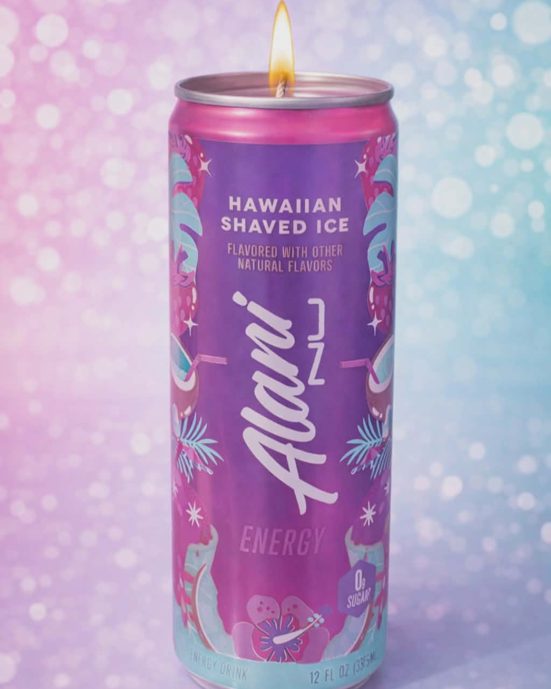 Hawaiian Shaved Ice Energy Can Soy Candle Unscented