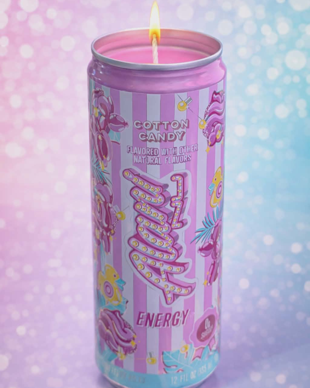 Cotton Candy Alani Energy Can Soy Candle Unscented
