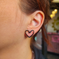 Minimalistic Black Heart Earrings
