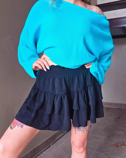 Nightfall Tiered Ruffle Skort