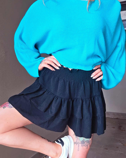Nightfall Tiered Ruffle Skort